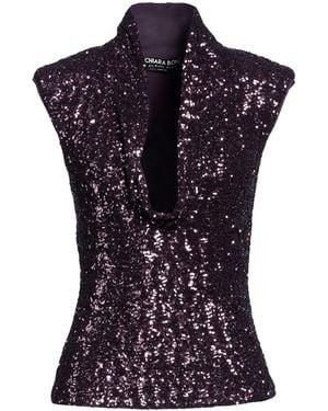 La Petite Robe Di Chiara Boni Top Polyester, Polyamide, Elastane - Blue