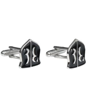 Billionaire Cufflinks And Tie Clips Metal - Black