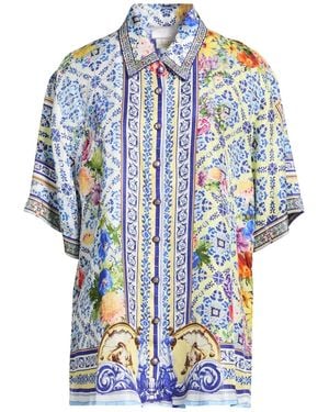 CAMILLA Shirt Silk - Blue