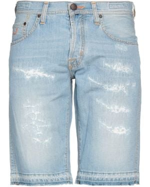 Jacob Cohen Denim Shorts Cotton, Linen - Blue