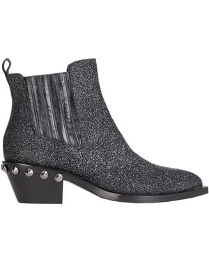 Eddy Daniele Ankle Boots Leather, Swarovski Crystal - Black