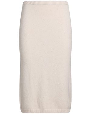 Kontatto Ivory Midi Skirt Viscose, Polyester, Polyamide - White