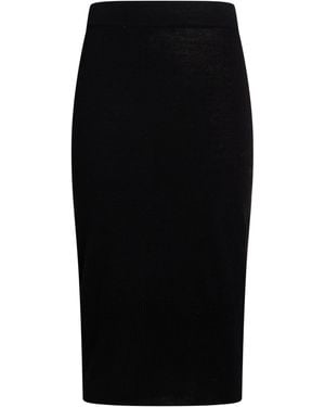 Jijil Midi Skirt Acrylic, Merino Wool - Black