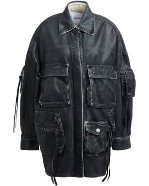 The Attico Midnight Jacket Cotton - Grey