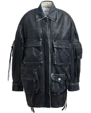 The Attico Midnight Jacket Cotton - Grey