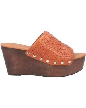 What For Mules & Clogs Leather - Brown