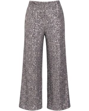 Manila Grace Pants Polyester, Elastane - Gray