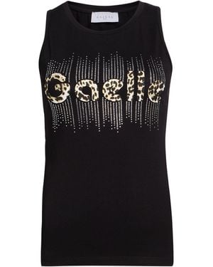 Gaelle Paris Tank Top Cotton, Elastane - Black