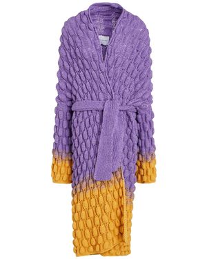 Letanne Overcoat & Trench Coat - Purple