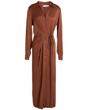 Manila Grace Maxi Dress Viscose - Brown