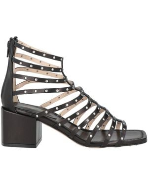 Anna F. Sandals Leather - Black