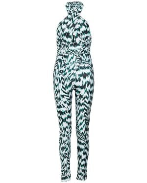 Gaelle Paris Noir Jumpsuit Polyester, Elastane - Blue
