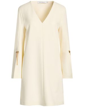 SIMONA CORSELLINI Mini Dress Polyester, Viscose, Cotton, Elastane - Natural