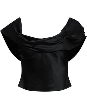 GIUSEPPE DI MORABITO Top Acetate, Silk - Black