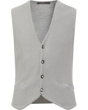 Windsor. Tailored Vest Polyacrylic, Cotton - Gray