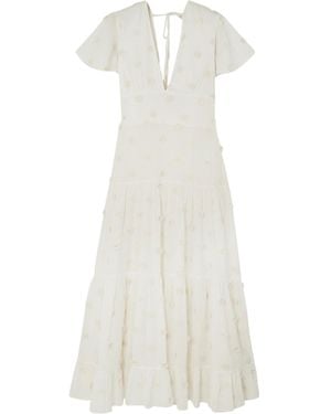 RIXO London Maxi Dress Cotton, Lyocell - White