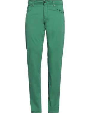 Marco Pescarolo Trousers Cotton, Silk, Elastane - Green