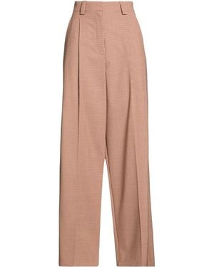 Alysi Taupe Trousers Polyester, Virgin Wool, Elastane - Natural