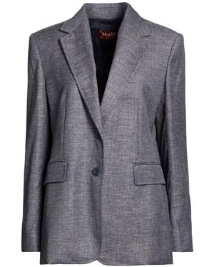 Max Mara Slate Blazer Virgin Wool, Viscose, Linen - Gray