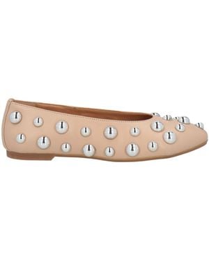 Ovyè Blush Ballet Flats Leather - White