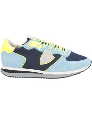 Philippe Model Sky Sneakers Leather, Textile Fibers - Blue