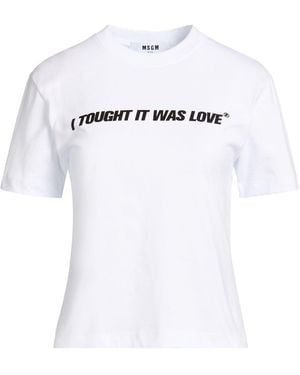 MSGM T-Shirt Cotton - White
