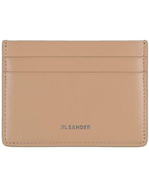Jil Sander Sand Cardholder Cow Leather - Natural