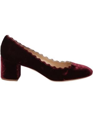 Chloé Burgundy Pumps Textile Fibers - Brown