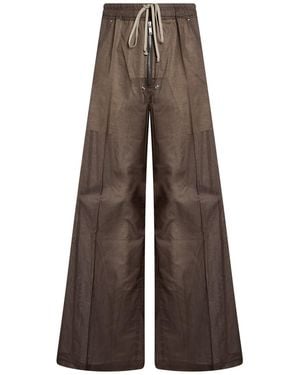Rick Owens Khaki Trousers Cotton - Brown