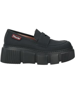 Pollini Leather Chunky Loafers - Black