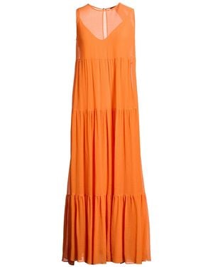Max Mara Maxi Dress Cotton, Silk - Orange
