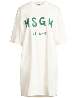 MSGM Mini Dress Cotton - White
