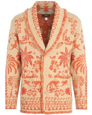 Alanui Cardigan Virgin Wool, Cotton - Orange