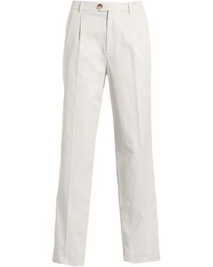 Brunello Cucinelli Trousers Cotton, Elastane - White