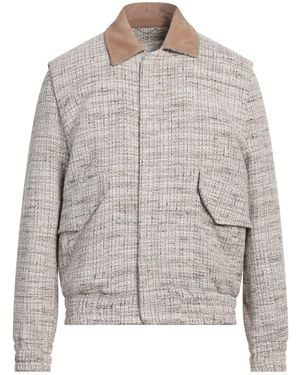 PT Torino Jacket Cotton, Polyester, Polyamide, Synthetic Fibers, Leather - Gray