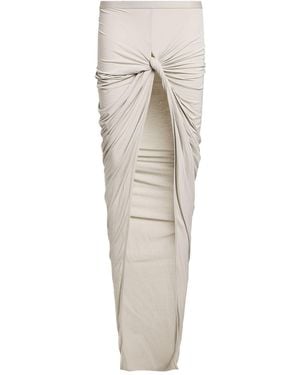 Rick Owens Maxi Skirt Viscose - White