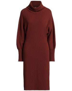 Nude Midi Dress - Red