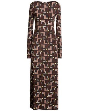 Maliparmi Maxi Dress Viscose, Elastane - Black