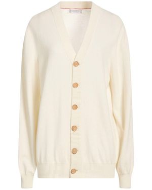 Brunello Cucinelli Cream Cardigan Cashmere - White