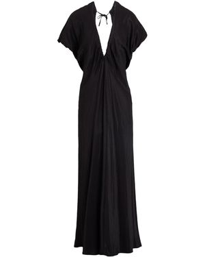 BALTI_ Maxi Dress Viscose, Linen - Black