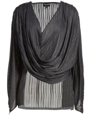 Giorgio Armani Top Polyester - Gray
