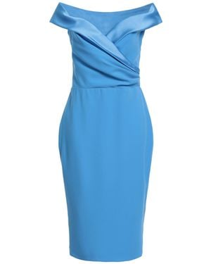 Rhea Costa Azure Midi Dress Viscose - Blue