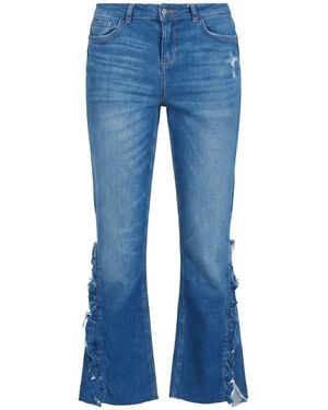 Rebel Queen Jeans Cotton, Elastane - Blue