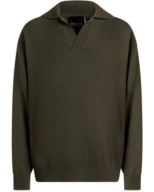 Roberto Collina Military Sweater Merino Wool, Cashmere - Green