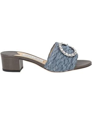 Jimmy Choo Slate Sandals Textile Fibers - Gray