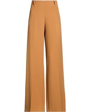 Cristinaeffe Camel Trousers Polyester, Elastane - Natural