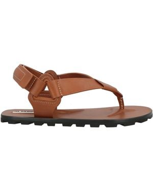 Jil Sander Thong Sandal Leather - Brown