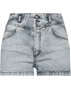 Kaos Denim Shorts - Blue