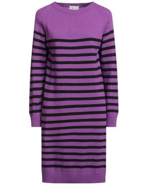 CROCHÈ Mini Dresses - Purple