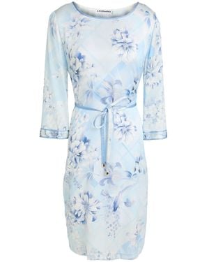 Leonard Paris Sky Midi Dress Silk, Elastane - Blue